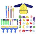 Children painting sponge brush early education kindergarten puzzle painting tools 42pcs/sets